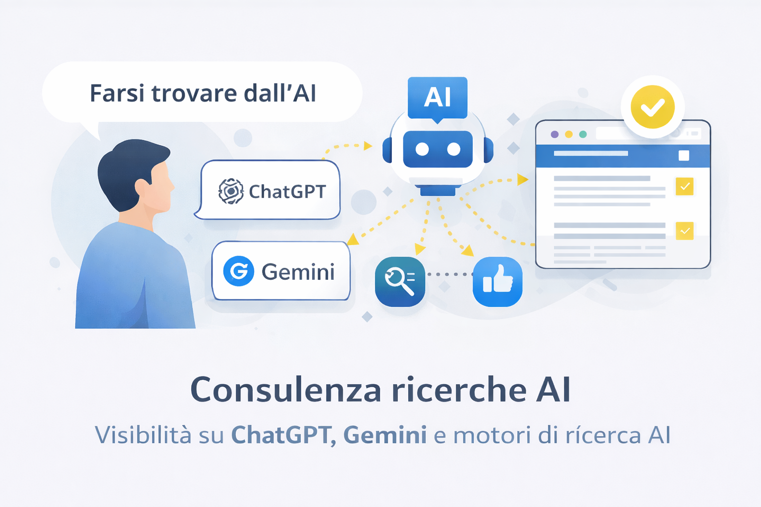 Farsi trovare dalle ricerche AI. Indicizzazione in ChatGPT e Gemini